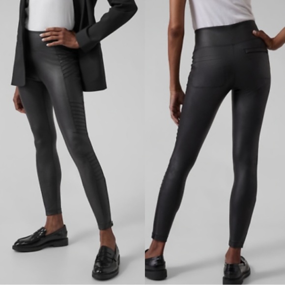 Athleta Delancey Gleam Moto Tight 3X Black NWT - Picture 2 of 7